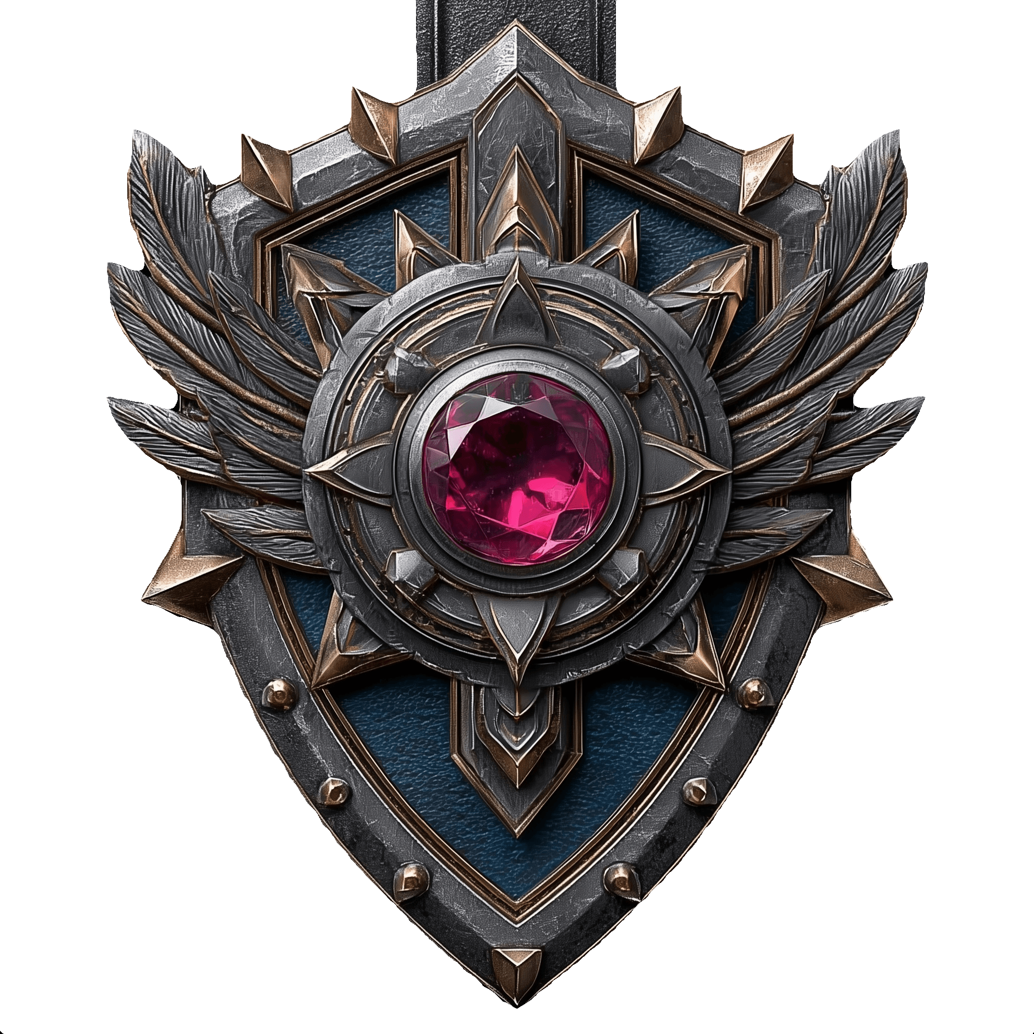 Silver rank badge